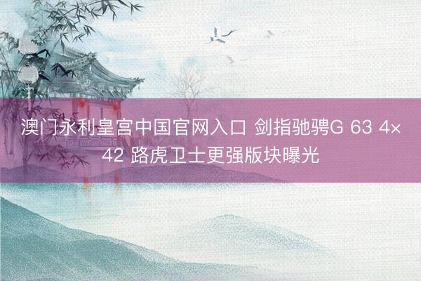 澳门永利皇宫中国官网入口 剑指驰骋G 63 4×42 路虎卫士更强版块曝光