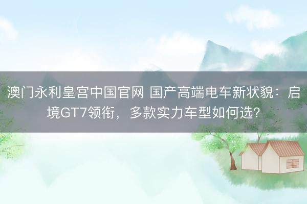 澳门永利皇宫中国官网 国产高端电车新状貌：启境GT7领衔，多款实力车型如何选？