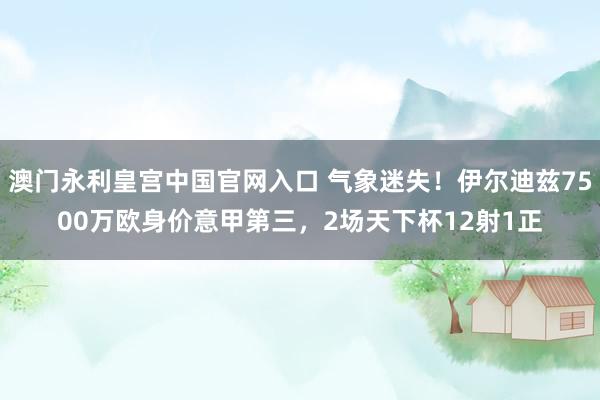 澳门永利皇宫中国官网入口 气象迷失!伊尔迪兹7500万欧身价意甲第三,2场天下杯12射1正